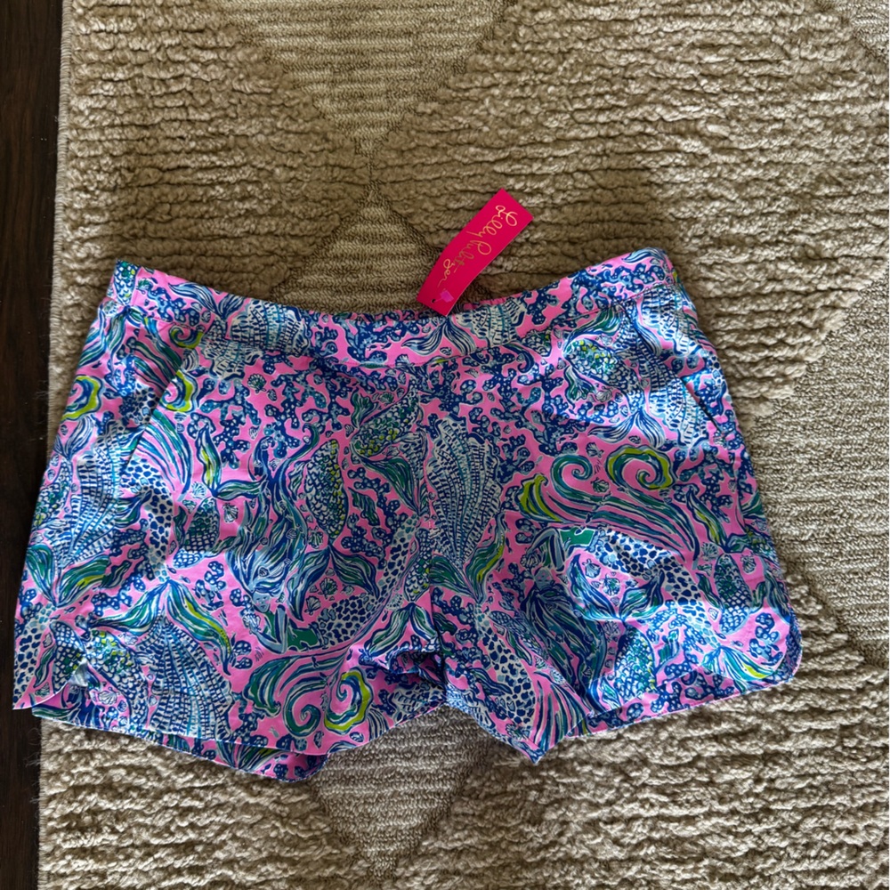 Lilly Pulitzer High Waist Pink and Blue Shorts